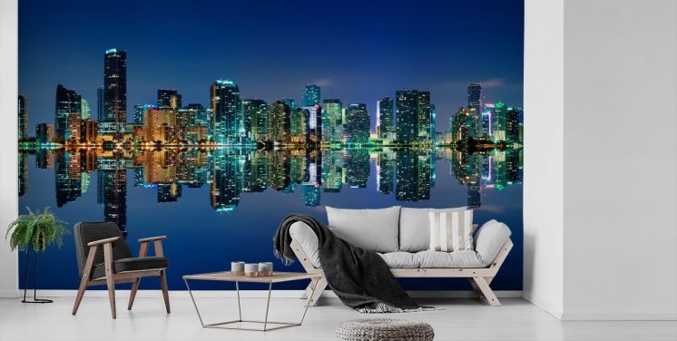Miami Skyline Miami Wall Mural