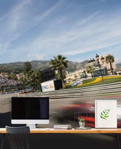 Blurred Fast Car in F1 Track Wallpaper Blurred Fast Car in F1 Track Wallpaper