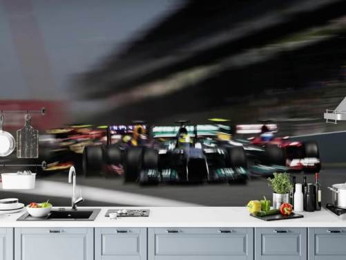 Blurred F1 Cars Wallpaper
