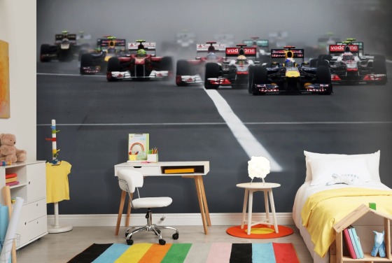 Formula 1 -taustakuvamaalaus nimeltä Unkarin Grand Prix 2011, kirjoittanut Darren Heath makuuhuoneisiin ja kotitoimistoihin