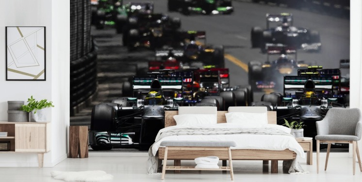 F1 Cars in Race Taustakuva