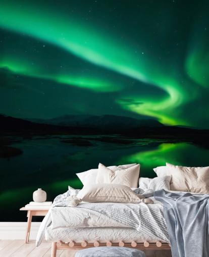 Blå og grøn vægmaleri Blå og grøn vægmaleri