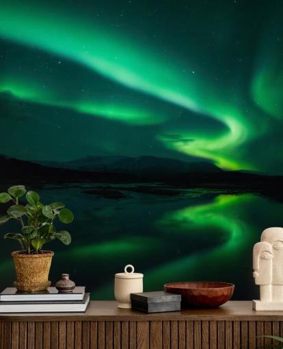 Blå og grønn veggmaleri Blå og grønn veggmaleri