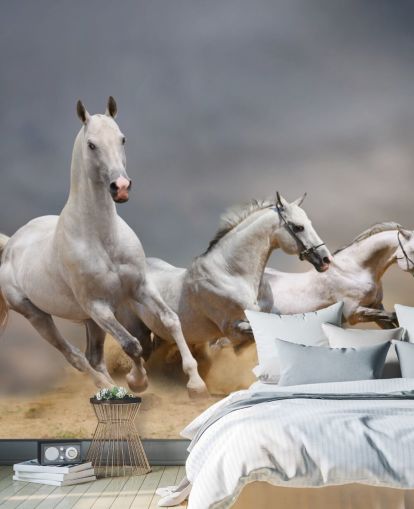 White Horses Running Wallpaper White Horses Running Wallpaper
