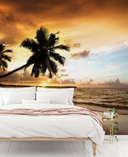 Sunset at a Tropical Beach Wall Mural Sunset at a Tropical Beach Wall Mural