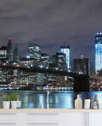 mörk new york city tapetväggmålning som heter Brooklyn Bridge New York för sovrum, vardagsrum och mer mörk new york city tapetväggmålning som heter Brooklyn Bridge New York för sovrum, vardagsrum och mer