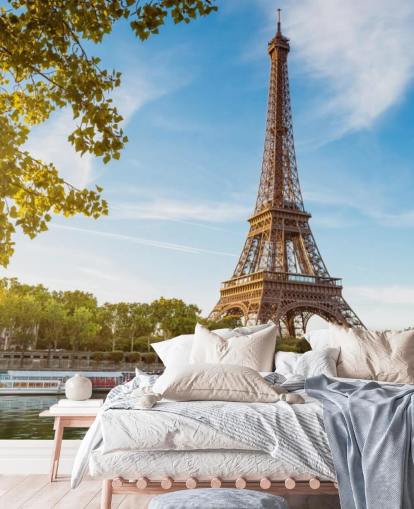 papel pintado torre eiffel en un día soleado papel pintado torre eiffel en un día soleado