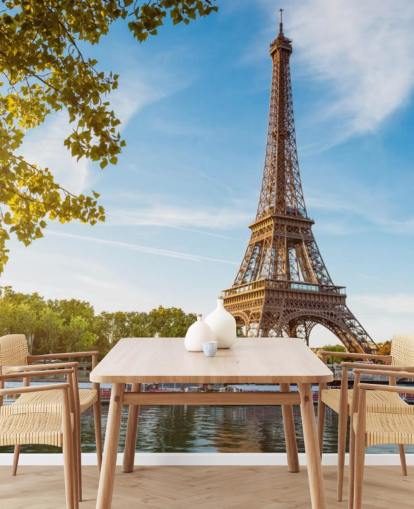 torre eiffel em um dia ensolarado papel de parede torre eiffel em um dia ensolarado papel de parede