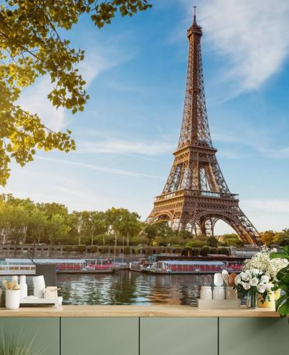 eiffel tower on a sunny day wallpaper eiffel tower on a sunny day wallpaper