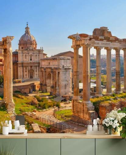 roman ruins wallpaper mural roman ruins wallpaper mural