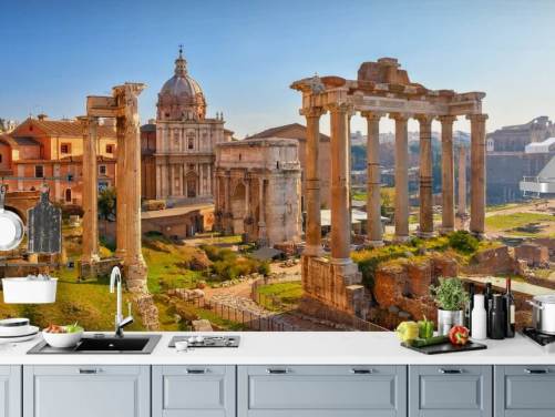 roman ruins behang muurschildering