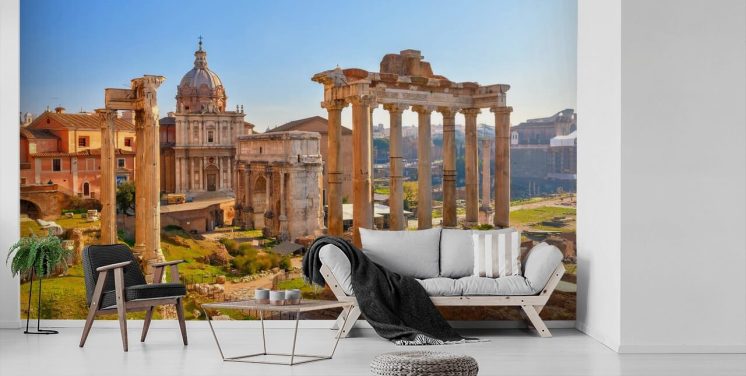 papier peint des ruines romaines