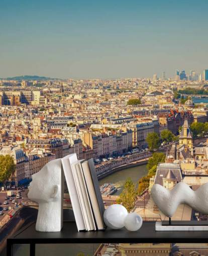 Aerial View of Paris Baggrund Aerial View of Paris Baggrund