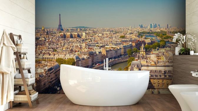 Aerial View of Paris Baggrund