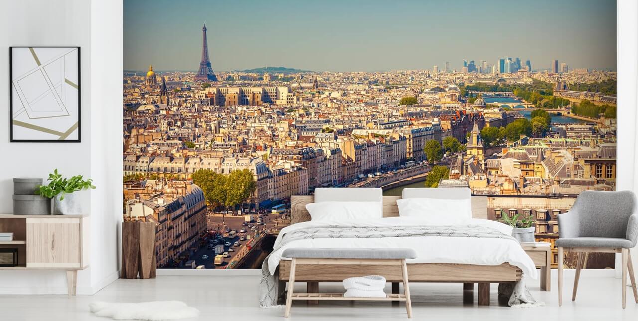 Aerial View of Paris Wallpaper