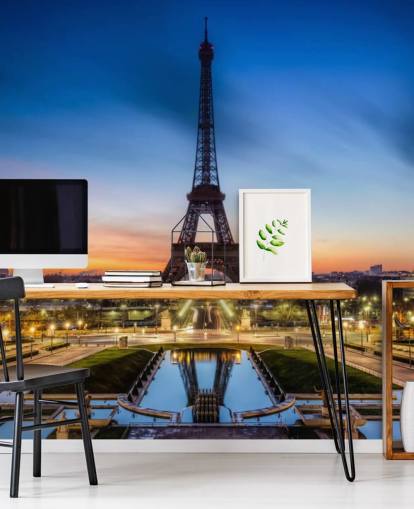 Paris at Night Sunset Wallpaper Paris at Night Sunset Wallpaper