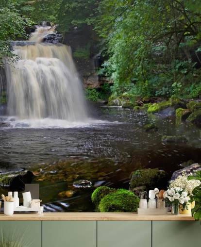Secret Woodland Waterfall Wallpaper Secret Woodland Waterfall Wallpaper