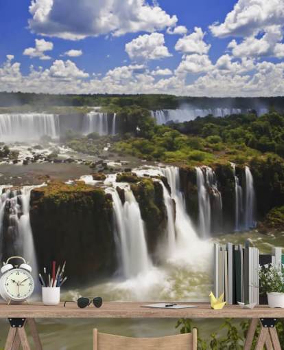 Tropical Iguassu Waterfall Wall Mural Tropical Iguassu Waterfall Wall Mural