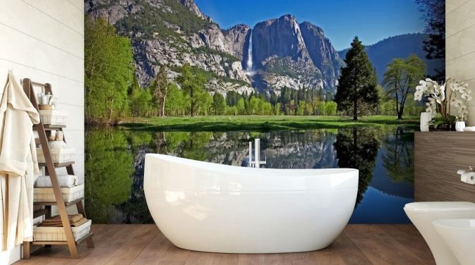 Lake and Mountain View Wall Mural