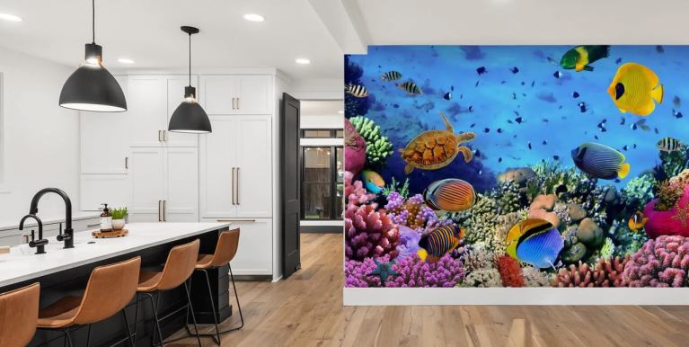 Papel pintado peces tropicales - Tropic Ocean 127432
