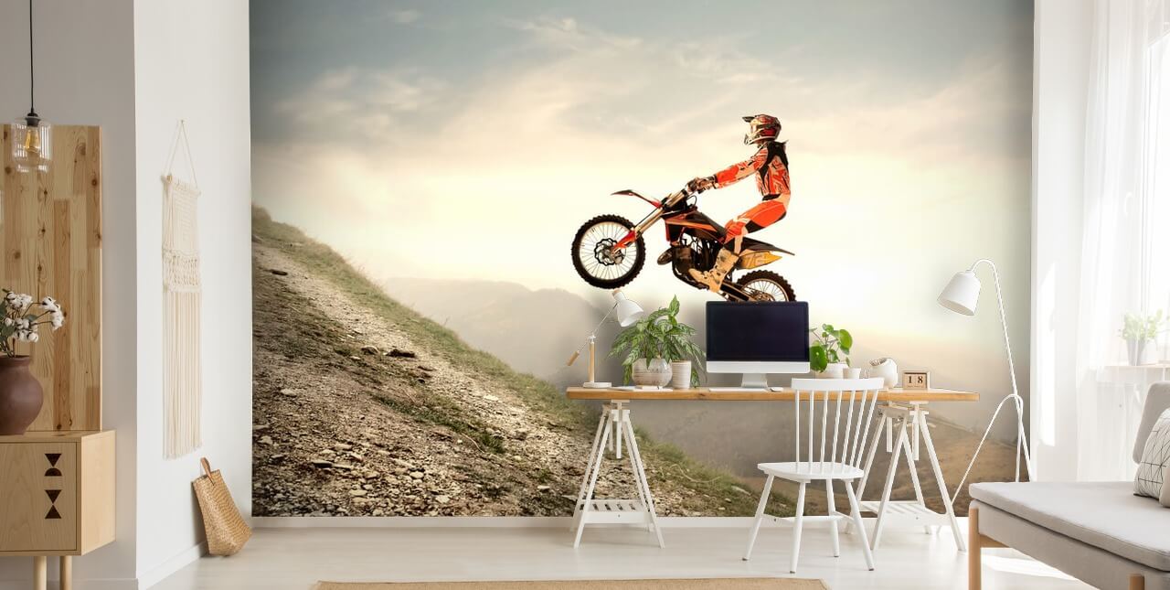 Flying Motocross Rider Wallpaper