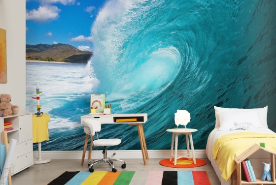 Grande carta da parati Blue Wave
