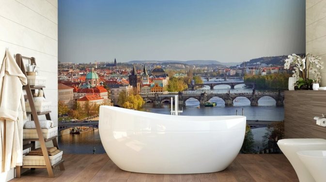 Prague River Wall Mural