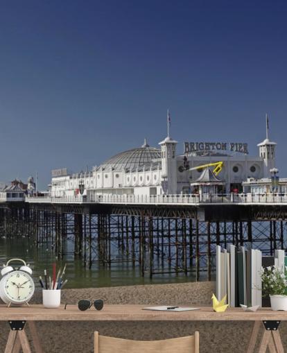 Brighton Pier op een zonnige dag behang Brighton Pier op een zonnige dag behang