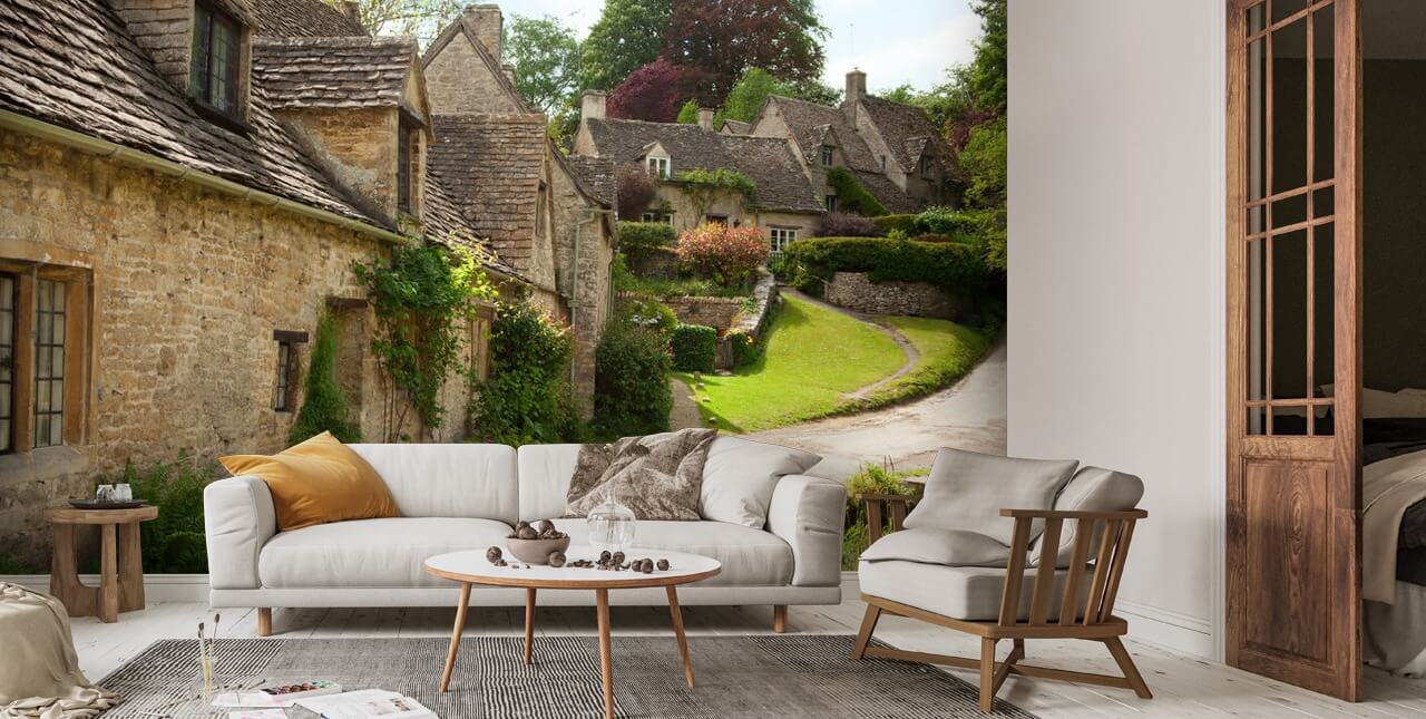 Englisch Cotswold Cottages Tapete Wallsauce De