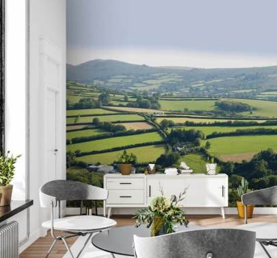Rolling Green Hills Devon Wallpaper