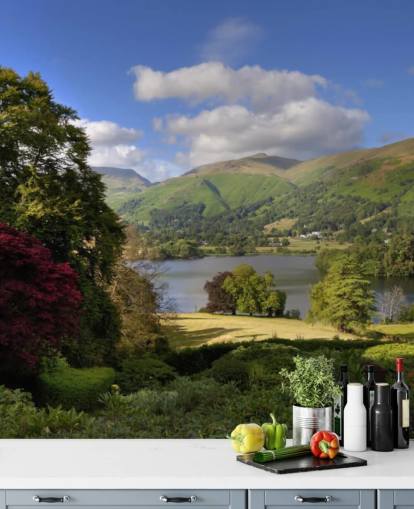 Prachtige Lake District Trees Lake and Hills Wall Mural Prachtige Lake District Trees Lake and Hills Wall Mural