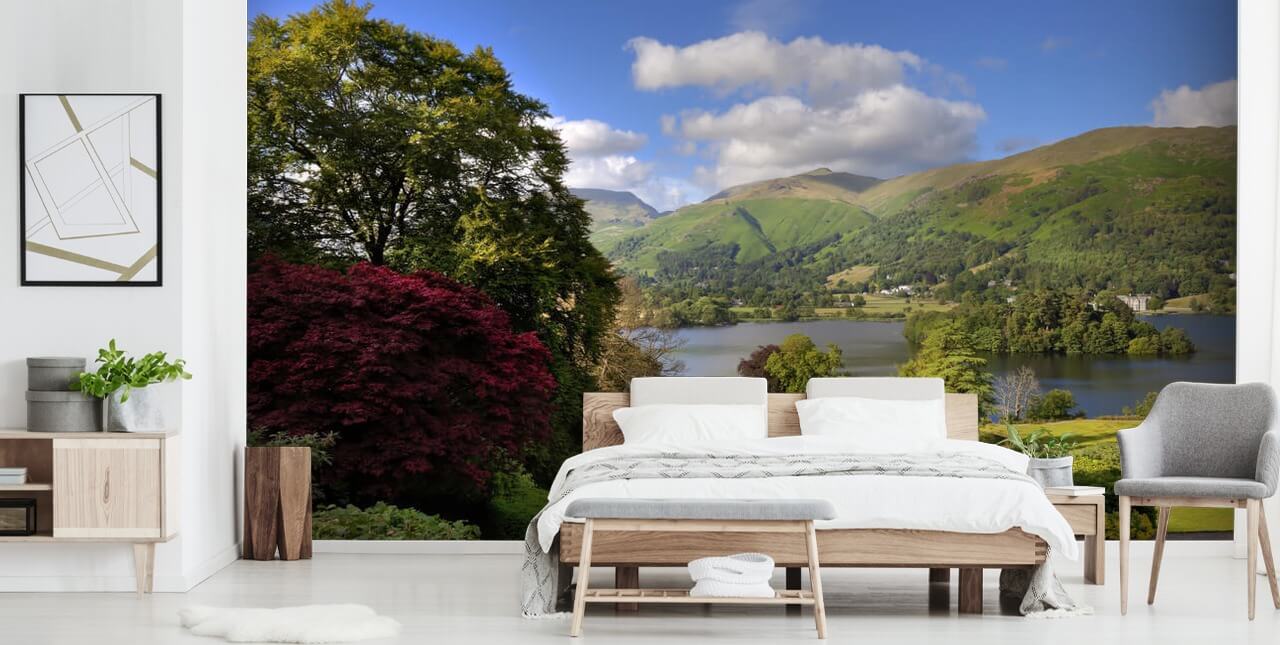 Prachtige Lake District Trees Lake and Hills Wall Mural Prachtige Lake District Trees Lake and Hills Wall Mural