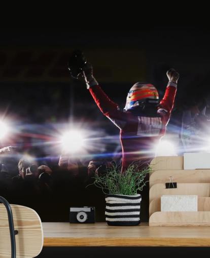 black, white and red f1 wallpaper mural called Fernando Alonso Korea Victory 2010 black, white and red f1 wallpaper mural called Fernando Alonso Korea Victory 2010