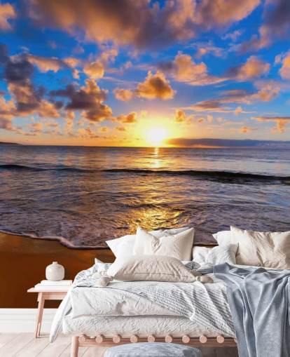Calm Sunset Beach Wall Mural Calm Sunset Beach Wall Mural