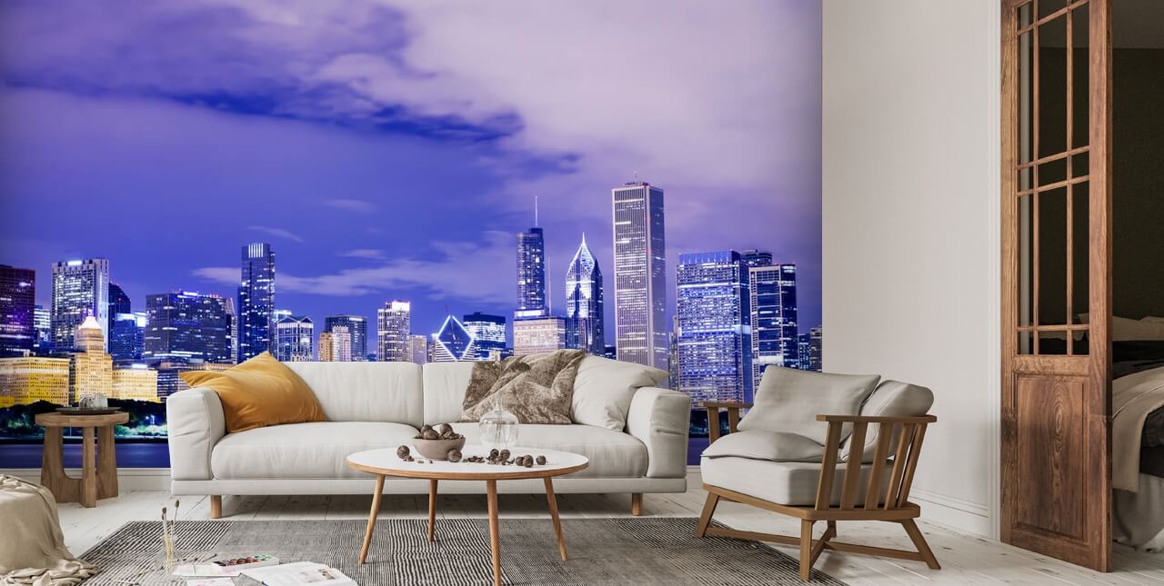 Chicago Downtown Wallpaper Mural | Wallsauce US