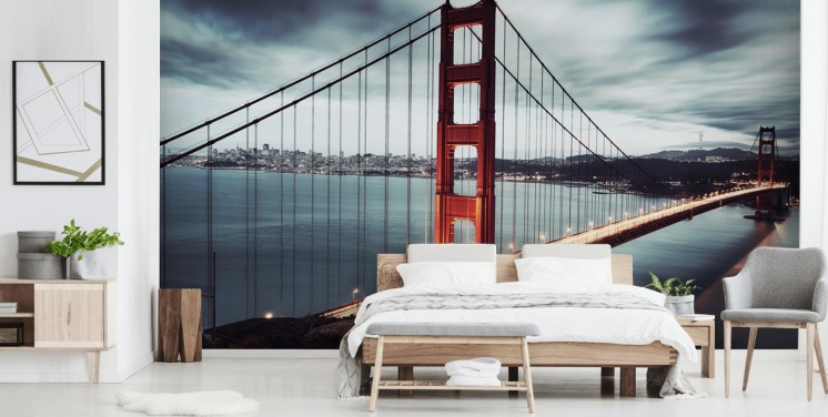 röd gyllene gate-bron san francisco tapeter