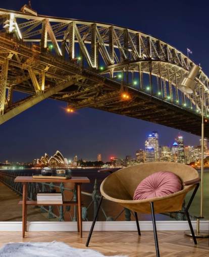 Sydney Bridge bei Nacht Tapete Sydney Bridge bei Nacht Tapete