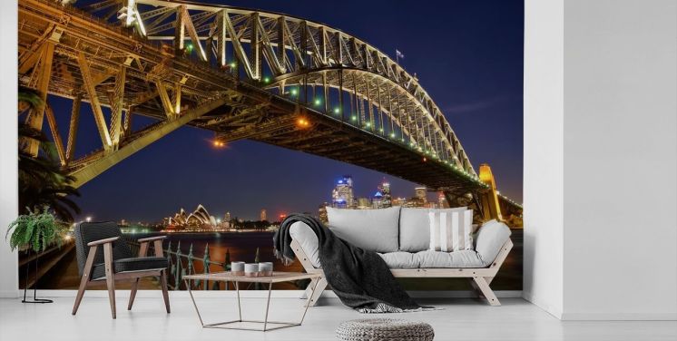 sydney bridge's nachts behang