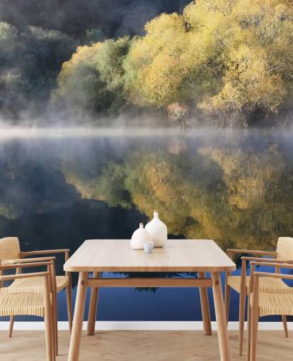 papel de parede calmo misty lake papel de parede calmo misty lake