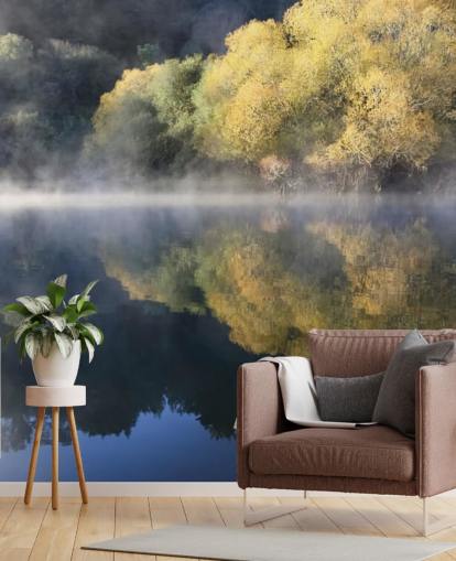 calm misty lake wallpaper calm misty lake wallpaper