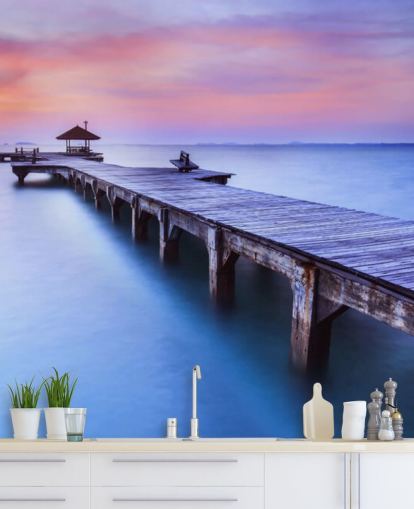 Jetty and Large Lake Wallpaper Jetty and Large Lake Wallpaper