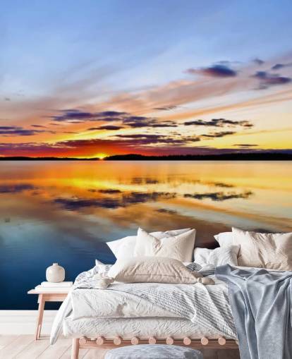 Mural Sunset Ocean Wall Mural Sunset Ocean Wall