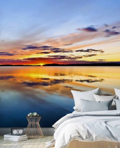 Sunset Ocean Wall Mural Sunset Ocean Wall Mural