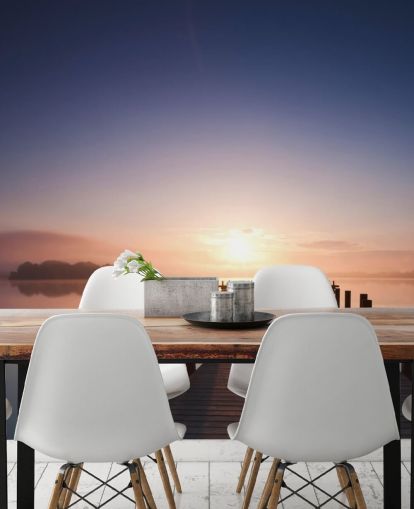 Lake Sunset Bootssteg Tapete Lake Sunset Bootssteg Tapete