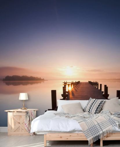 Lake Sunset Jetty Wallpaper Lake Sunset Jetty Wallpaper
