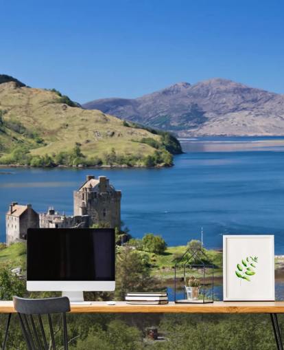 Scottish Castle in Loch Wallpaper Scottish Castle in Loch Wallpaper