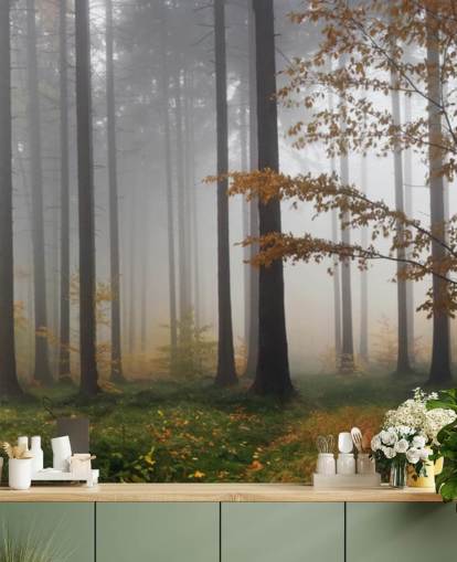 Papel de parede Misty Forest Papel de parede Misty Forest