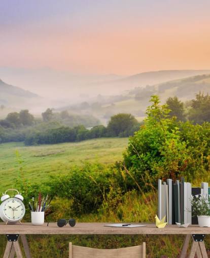 Misty Countryside Hills Wallpaper Misty Countryside Hills Wallpaper