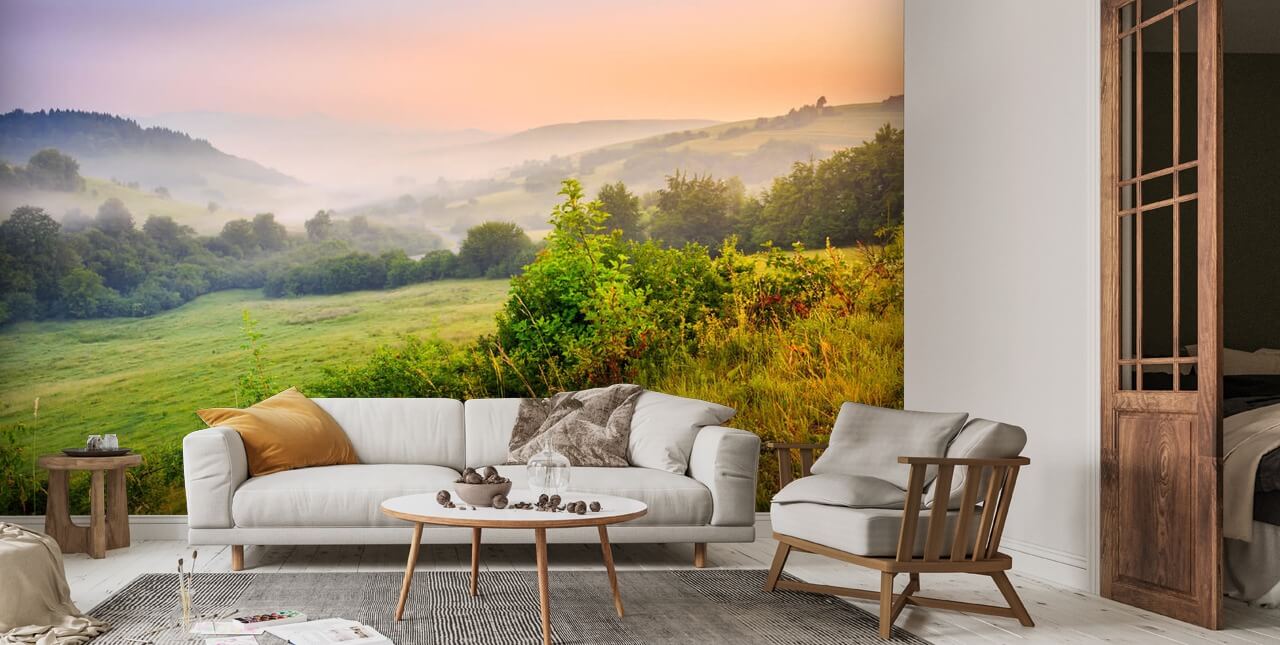 Misty Hills Wallpaper | Wallsauce US