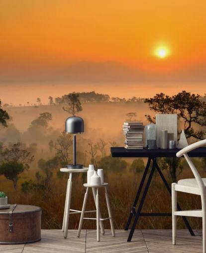 Papel de Parede Africano Misty Forest Papel de Parede Africano Misty Forest